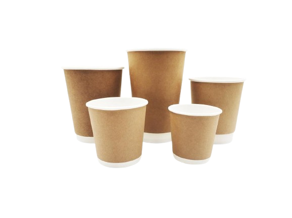 Стакан паперовий 2-х шаровий Double wall (крафт/білий) 175мл 25шт/уп (кр.d-70)