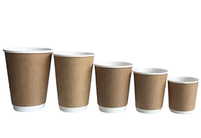 Стакан паперовий 2-х шаровий Double wall (крафт/білий) 250мл 25шт/уп ЮВ (кр.d-80)