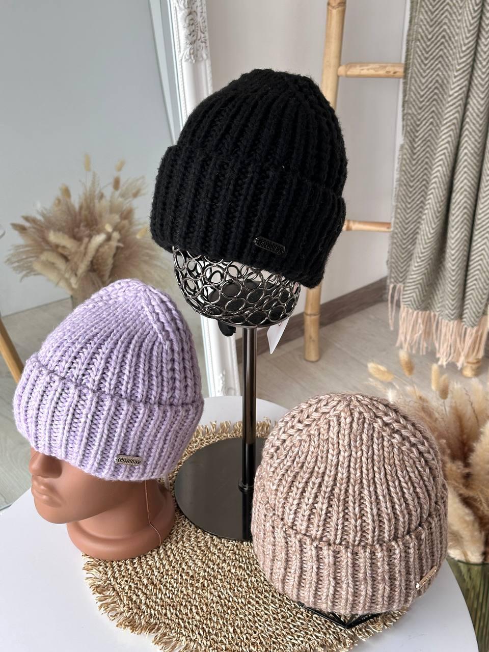 В'язана жіноча шапка Odyssey (Розмір 55-59), мікс кольорів, фото 1