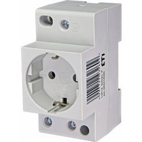 2414020 Розетка на DIN-рейку  t-2P+Z Schuko (P) ETI