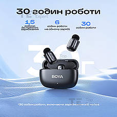 Бездротовий петличний мікрофон подвійний Boya Mini-14 Type-C професійна петличка для телефону - Білий, фото 3