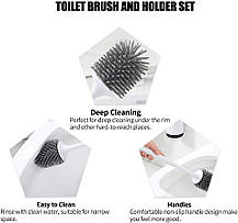 Ecoco туалетна щітка йоржик Set TPR Soft Liled Cleaner Cleaner Intool для ванної кімнати, Amazon, Німеччина, фото 4
