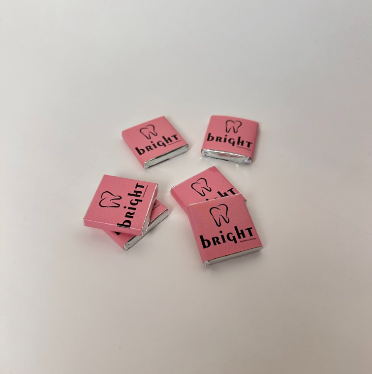 Міні шоколадки з логотипом по 6 грамів Промо-матеріали для стоматологій, фото 1