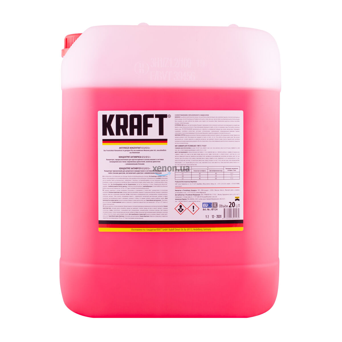 Антифриз ANTI-FREEZE KRAFT G12/G12+ КОНЦЕНТРАТ 20л