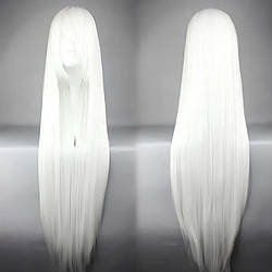 Довгі білі перуки RESTEQ - 100см, пряме волосся, косплей, аніме