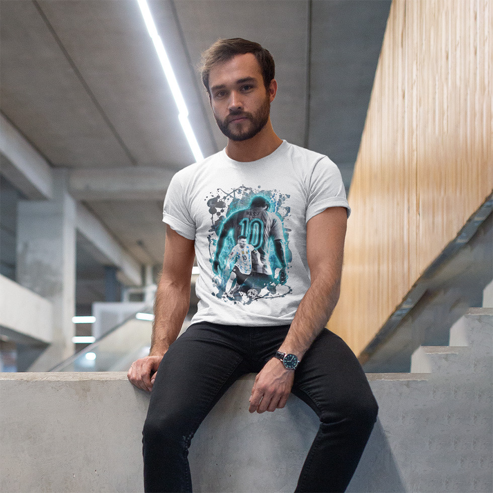 Футболка унісекс Lionel Messi (Argentina National Team) XS білий, фото 1