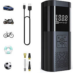 Портативний автомобільний насос VC-027 150PSI 12V 6000mAh. Насос-повербанк