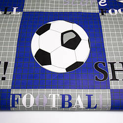 Бязь "Футбольні м'ячі в квадратах", №5424