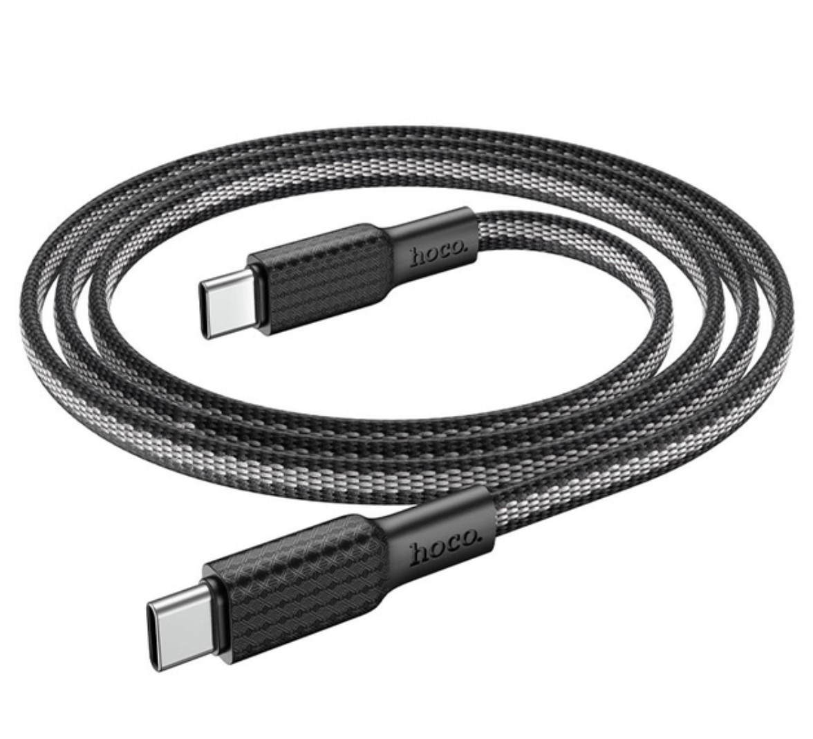 Кабель плоский Hoco X69 Type-C to Type-C PD 60W 1m - Black/Grey