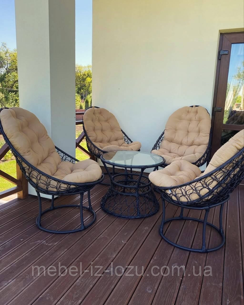 Набір з Ротанга -Relax Колір Графіт, фото 1