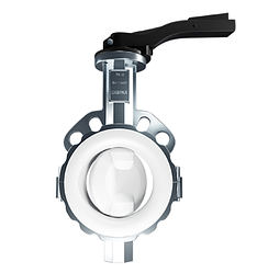 Баттерфляй, затвор поворотний міжфланцевий нержавіючий, диск - нж сталь 316