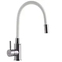 Змішувач для кухні MIXXUS SUS 011 White Білий рефлекторний гусак