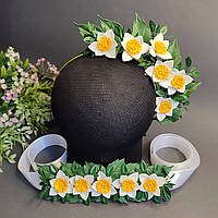 Обруч нарцис, обруч нарциса, обруч з нарцисами, костюм нарцис, костюм нарциса, костюм квітка