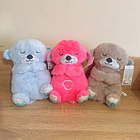 М`яка іграшка Нічник Сплюшка Видра голуба дихає колискові підсвічується 28*11*15см (M17925), фото 2