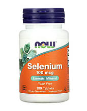 Селен NOW Foods Selenium 100 мкг 100 таб США