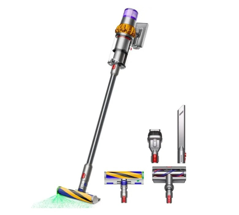 Вертикальний + ручний пилосос (2в1) Dyson V15 Detect Absolute 2023 Yellow/Nickel (446986-01)