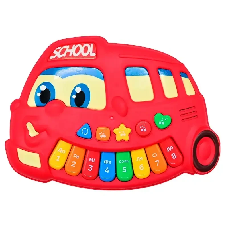 Піаніно музичне 51413 "WToys" ОЗВУЧУВАННЯ УКРАЇНСЬКОЮ МОВОЮ, музичні ноти, цифри, мелодії, пісні, підсвічування, в коробці
