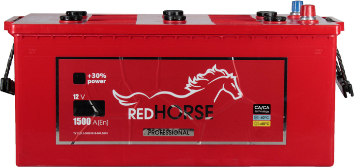 Акумулятор вантажний RED HORSE 225 Ah (1500А)