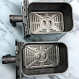 Аерофритюрниця Rainberg Потужна фритюрниця 4200 Вт Аерогриль для приготування без олії Сенсорна фритюрниця, фото 7