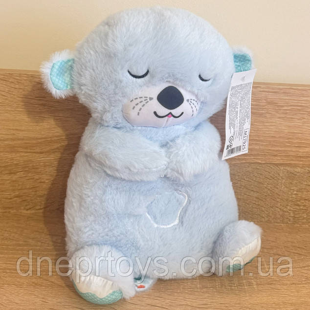 М`яка іграшка Нічник Сплюшка Видра голуба дихає колискові підсвічується 28*11*15см (M17925), фото 1