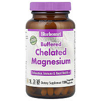 Хелатний магній + оксид магнію, буферезований, Bluebonnet Nutrition, 200 мг, 120 капсул