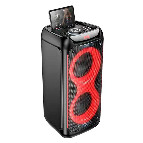 Акустика-караоке HOCO Precious RGB Light BT speaker DS54 |BT5.0, TWS, TF/USB/AUX, 25Wx2, 3H, 1mic, remorte| чорна