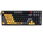 Ігрова клавіатура Bloody S98, механічна, USB, RGB підсвічування, BLMS Red Switch, Sports Black/Lime