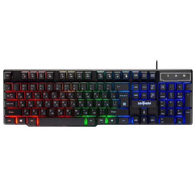 Клавіатура Defender Mayhem GK-360DL RGB підсвічування, 19Anti-Ghost