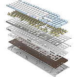 Клавіатура A4Tech FS100 RGB підсвічування, FS Switch USB Icy Blue, Grey/White, фото 10