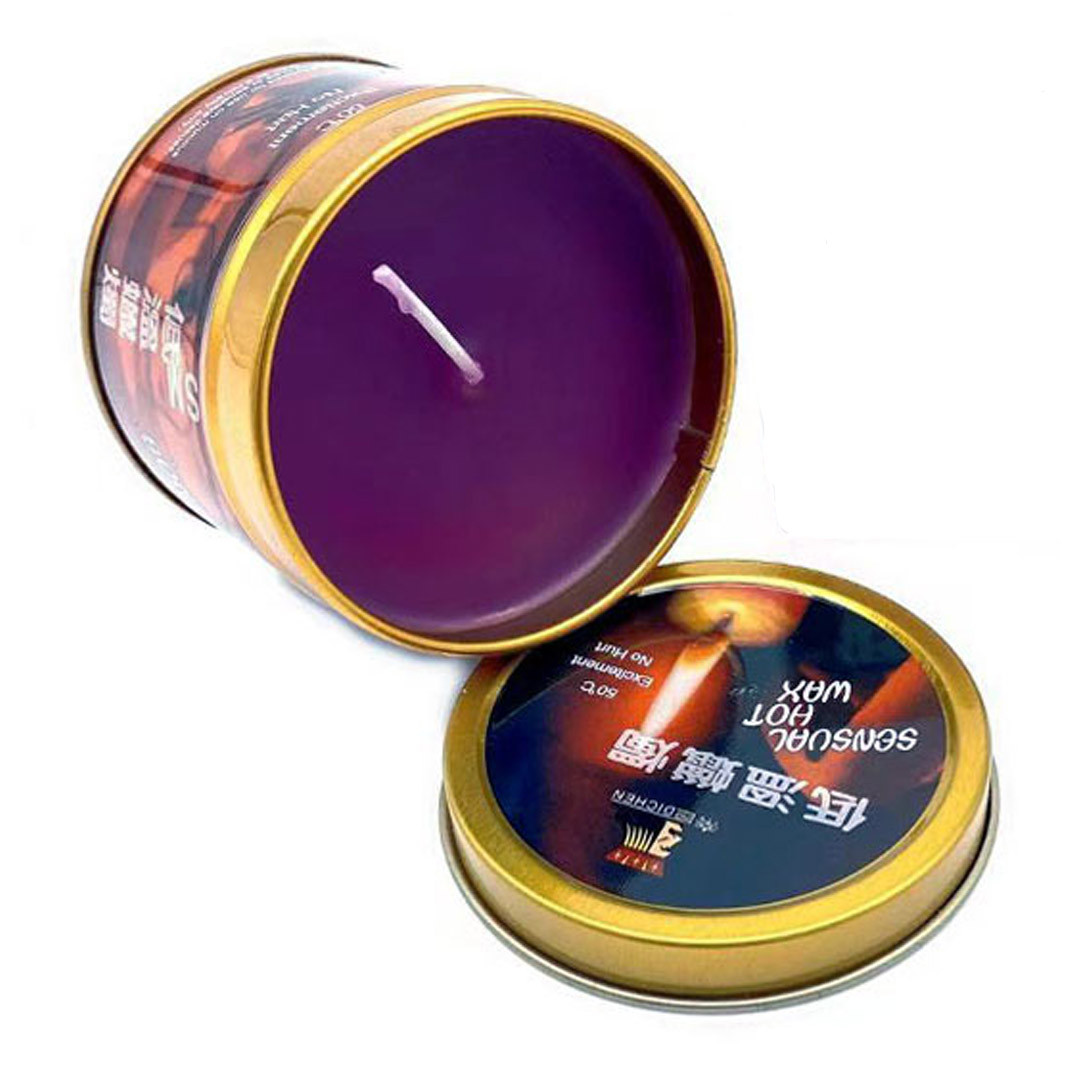 Свічка БДСМ для еротичних ігор із воском, фіолетова, фото 1