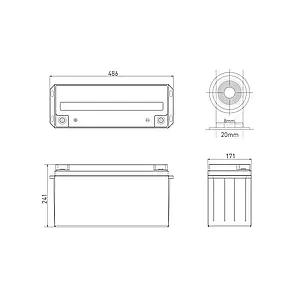 Акумуляторна батарея Euroelectric гелева 12V 150Ah Battery-12/150(G), фото 3