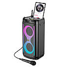 Акустика-караоке HOCO Danny outdoor BT speaker HA6 |BT5.3/USB/AUX/TF/FM, 15W*2, TWS, 5h| чорна, фото 3