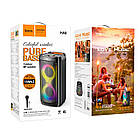 Акустика-караоке HOCO Danny outdoor BT speaker HA6 |BT5.3/USB/AUX/TF/FM, 15W*2, TWS, 5h| чорна, фото 10