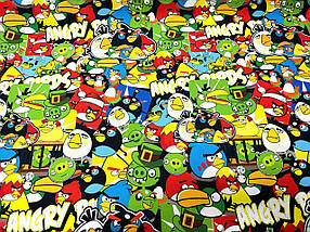 Тканина оксфорд 600 D ПУ з принтом Angry birds