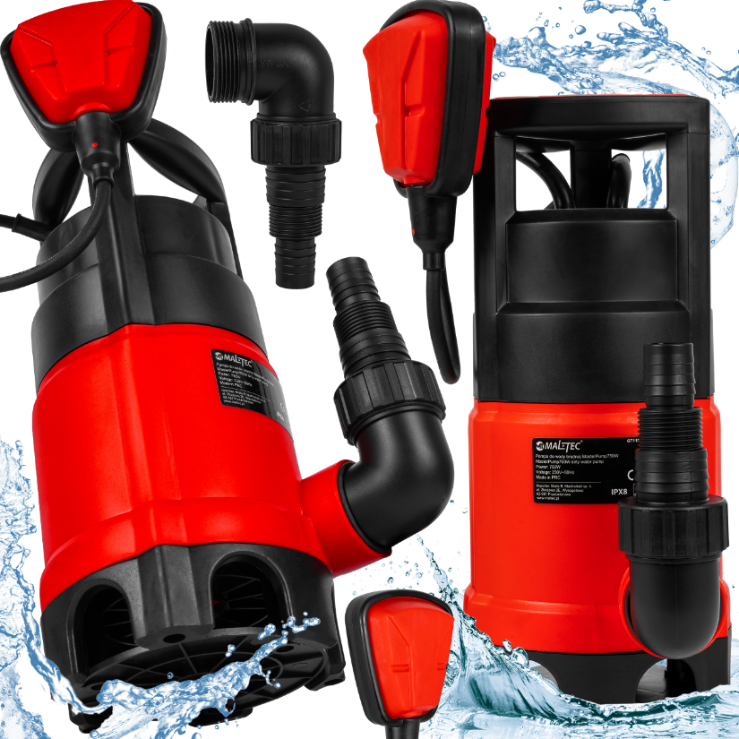 Дренажний насос MalTec 750Вт 12500л/год (Польща)