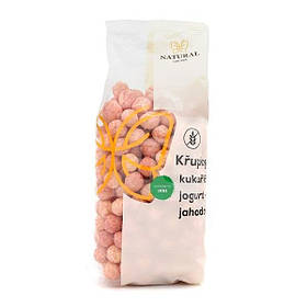 Шарики кукурудзяні йогурт-полуниця ,безглютенові ,140г ,Natural