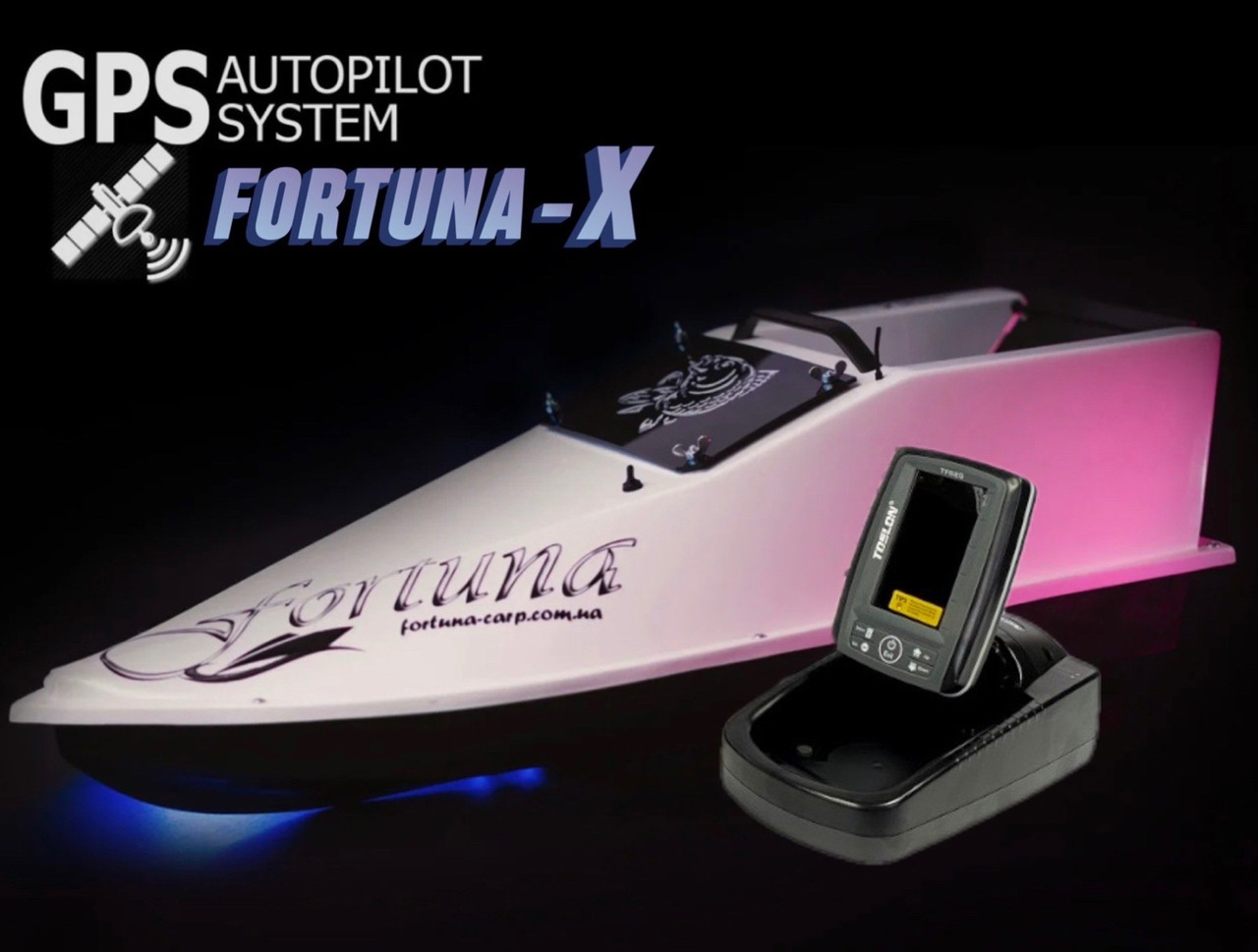 Кораблик Фортуна з GPS автопілотом Fortuna X та ехолотом Toslon520 на 27000mAh