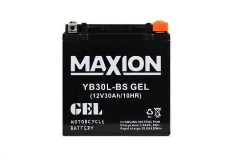 Акумулятор MOTO AGM (чорний) 12V 30Ah (YB30L-BS) MF R+
