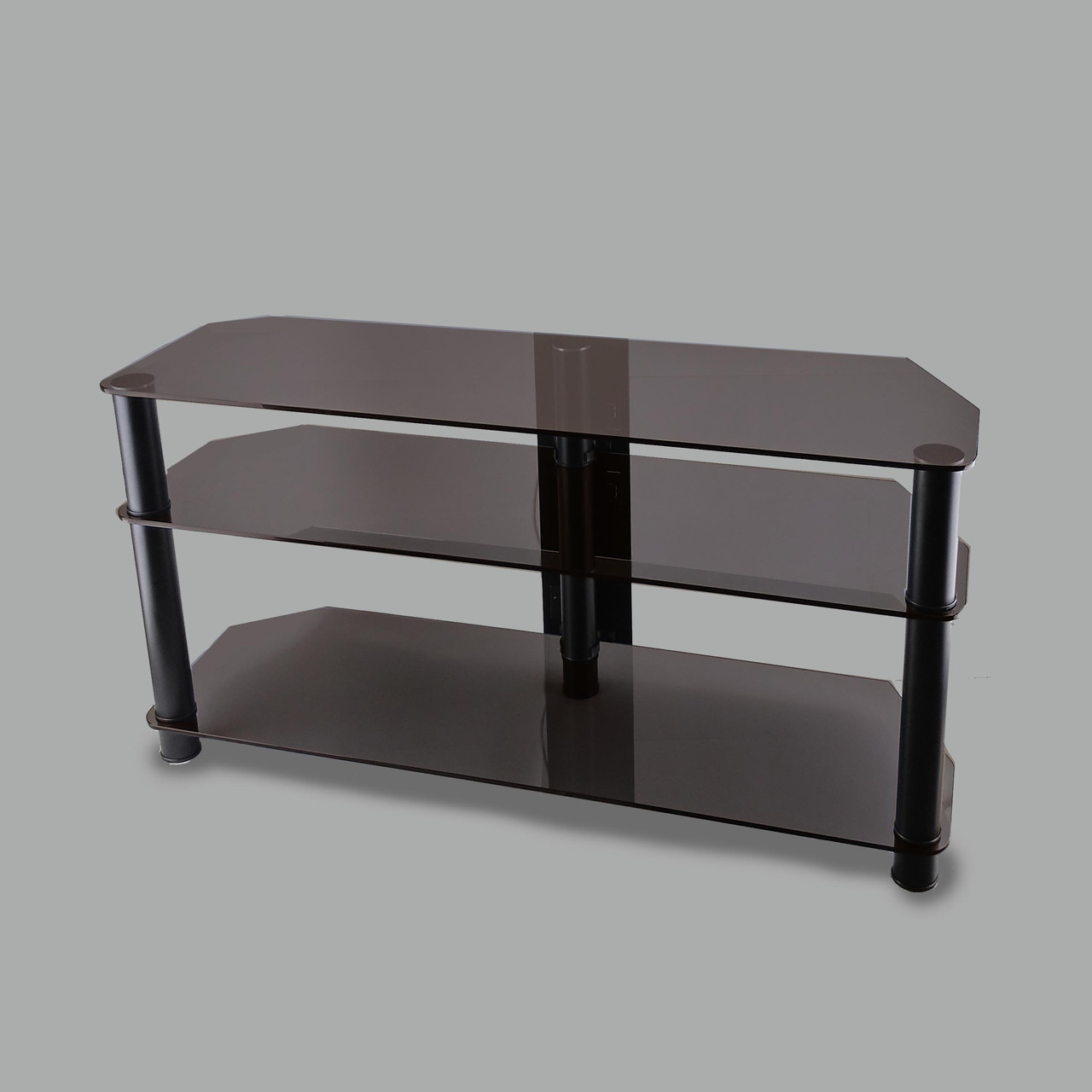 Тумба ТВ зі скла 1100х350х569 Commus Мерідіан new bronza BL коричнева