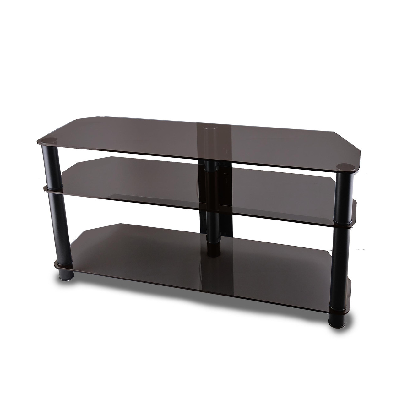 Тумба під телевізор із скла Commus Мерідіан new bronza BL коричнева (1100х350х569)