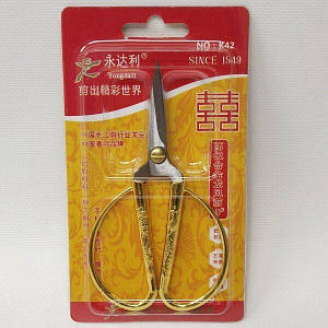 K42 ножиці з великими золотими ручками