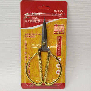 K43 ножиці з великими золотими ручками
