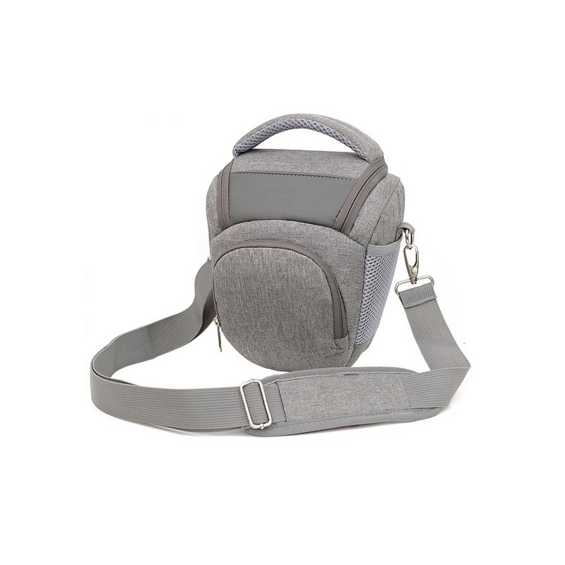 Сумка-трикутна для дзеркального фотоапарата з плечовим ременем і дощовиком Сірий ( код: IBF079S )