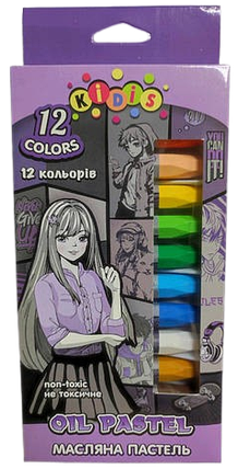 Пастель масляна 12 кольорів KIDIS "Anime" 9158 KNZ, фото 3