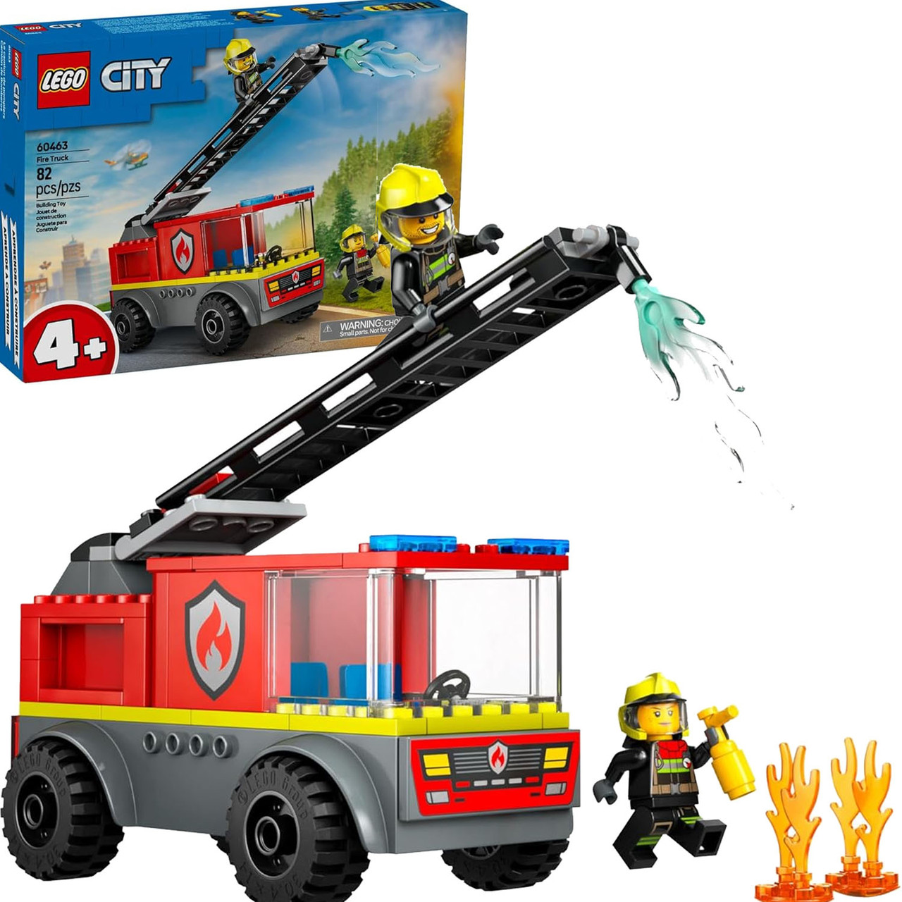 Конструктор Лего Сіті Пожежники Пожежна машина зі сходами Lego City 60463