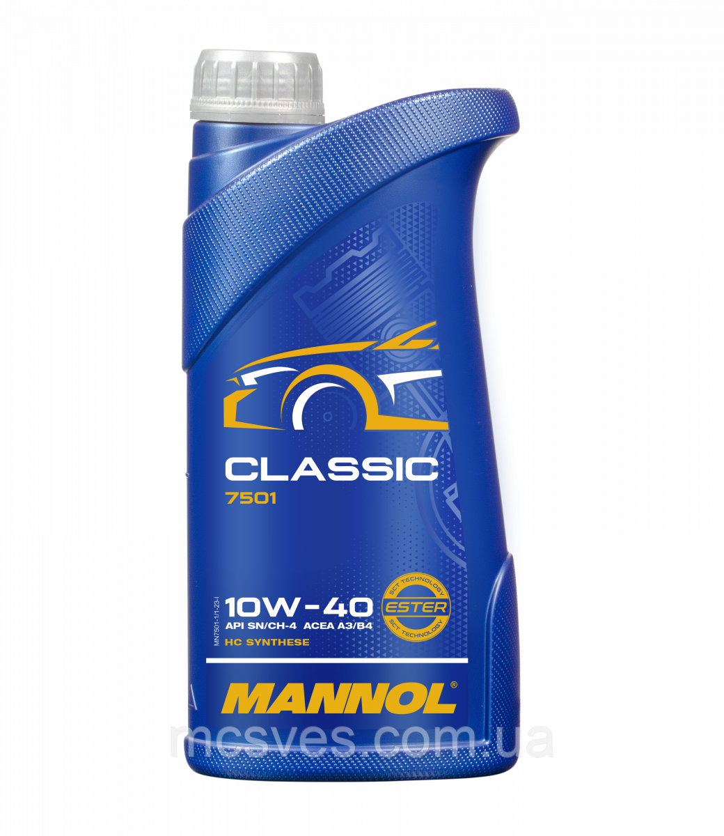 Олія 10W-40 — напівсинтетична універсальна MANNOL 7501 Classic 1L