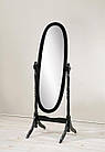 Дзеркало овальне з дерев'яною рамою, в повний зріст, обертове MS-8007-BK, чорне, фото 3