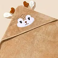 Дитячій рушник для новонароджених куточок з капюшоном