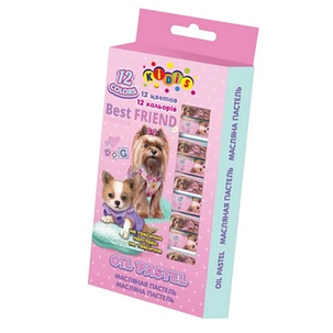 Пастель олійна 12 кольорів KIDIS "BEST FRIEND" (собачки) KNZ, фото 1