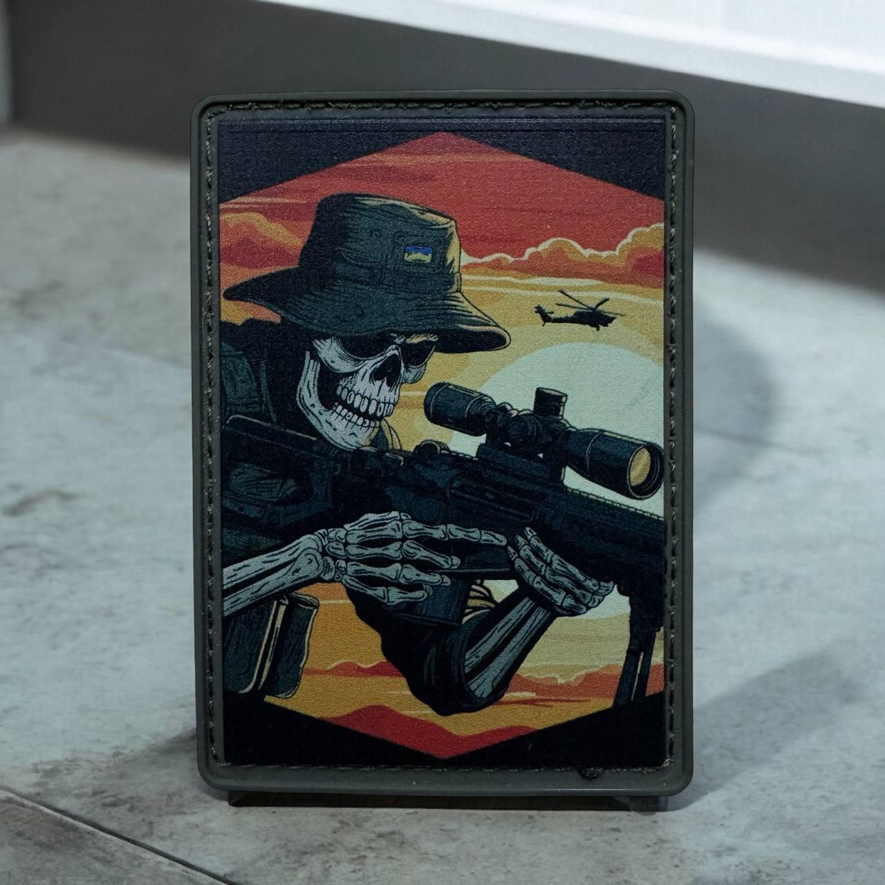 Шеврон військовий снайпер резиновий ПВХ